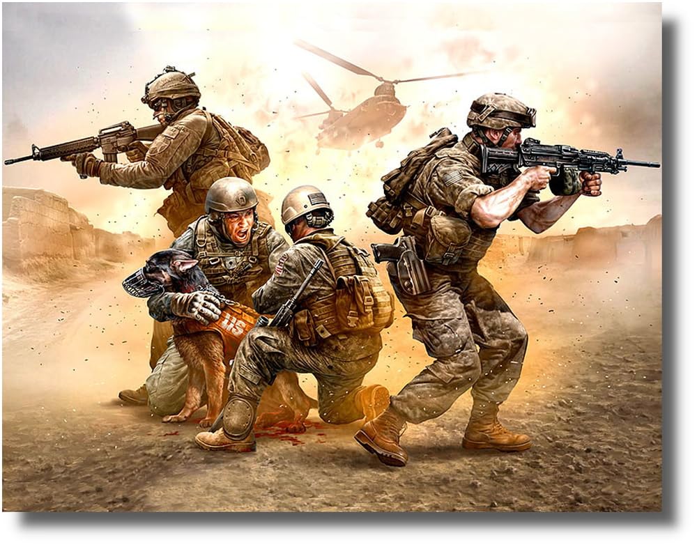 

Master Box American Modern Soldiers 4 Figures Dog Middle East Military Dog Rescue Plastic Model MB35181 1/35 +