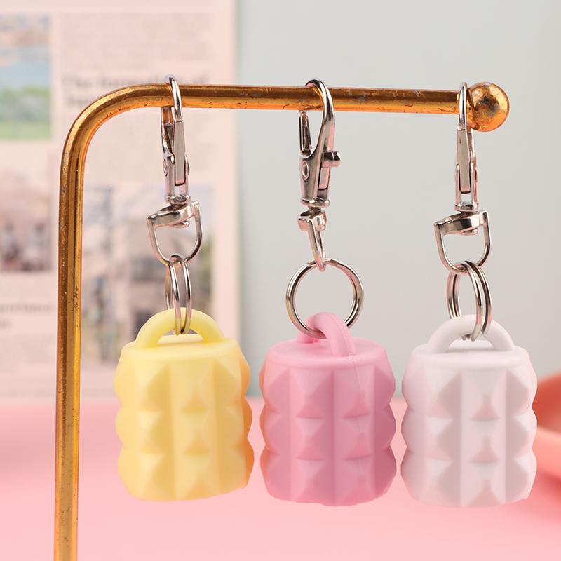 1/3 Pcs Silicone Lip Gloss Keychain Caps For Women Travel Convenient Beauty Product Accessories Travel Makeup Tool Accessory