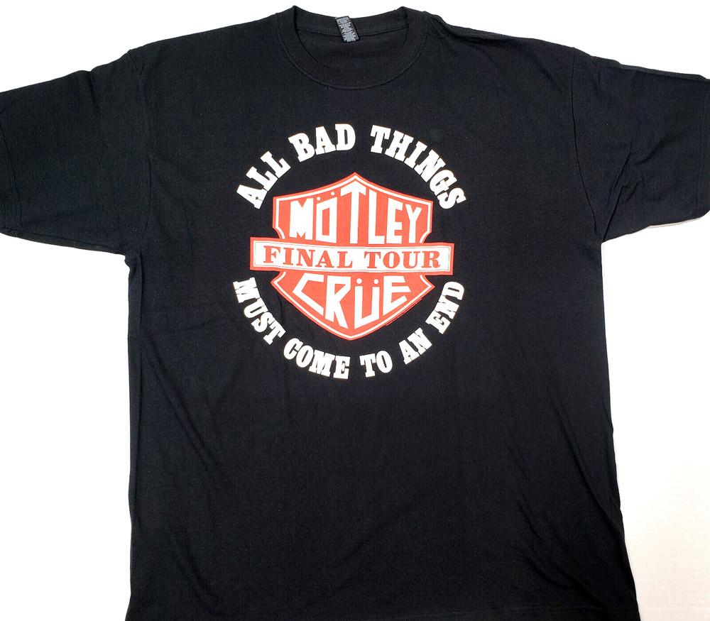 Motley Crue Final Tour 2014 T-shirt Licensed 2sided Vintage Tee Men s XL New Unisex T-Shirt M