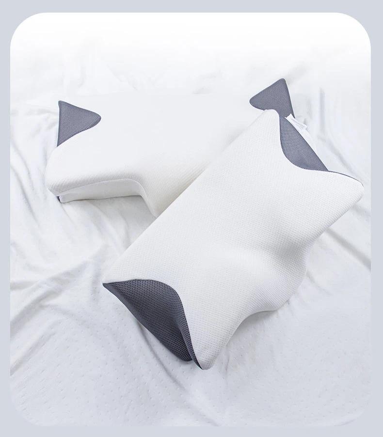 Hem Butterfly Sleep Memory Kudde Ortotic Kudde Långsam Rebound Mjuk Hotell Noll Tryck Butterfly Nackkudde Kärna Hemtextil