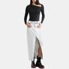 Calvin Klein Solid Hollow Knit Long Sleeve T-Shirt Women tops Black J222956-BEH