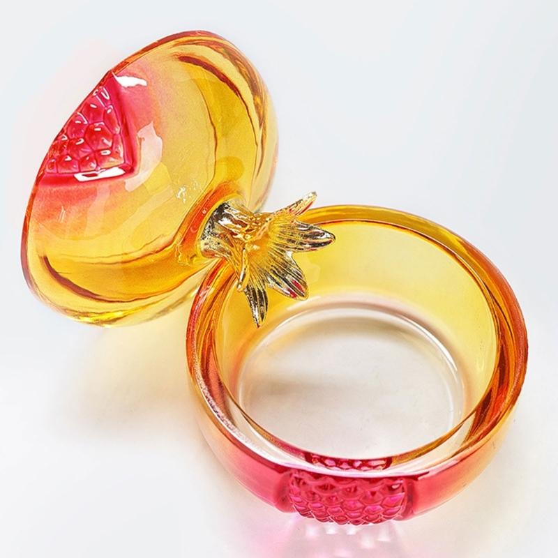 Pumpkin Shape Nail Dappen Dish for Acrylic Nails Glass Crystal Acrylic Powder Holder with Lid Dappen Dish Cup