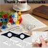 1/2pcs Acrylic Thumb Book Support Book Page Holder Portable Press Bookmarks Convenient Thumb Ring Reading Accessory for Readers