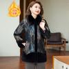 Mom Winter Clothes New Chinese Padded Jacket Women Middle-aged and Elderly Velvet Thickened Top Grandma Mink Velvet Fur Integrated Coat