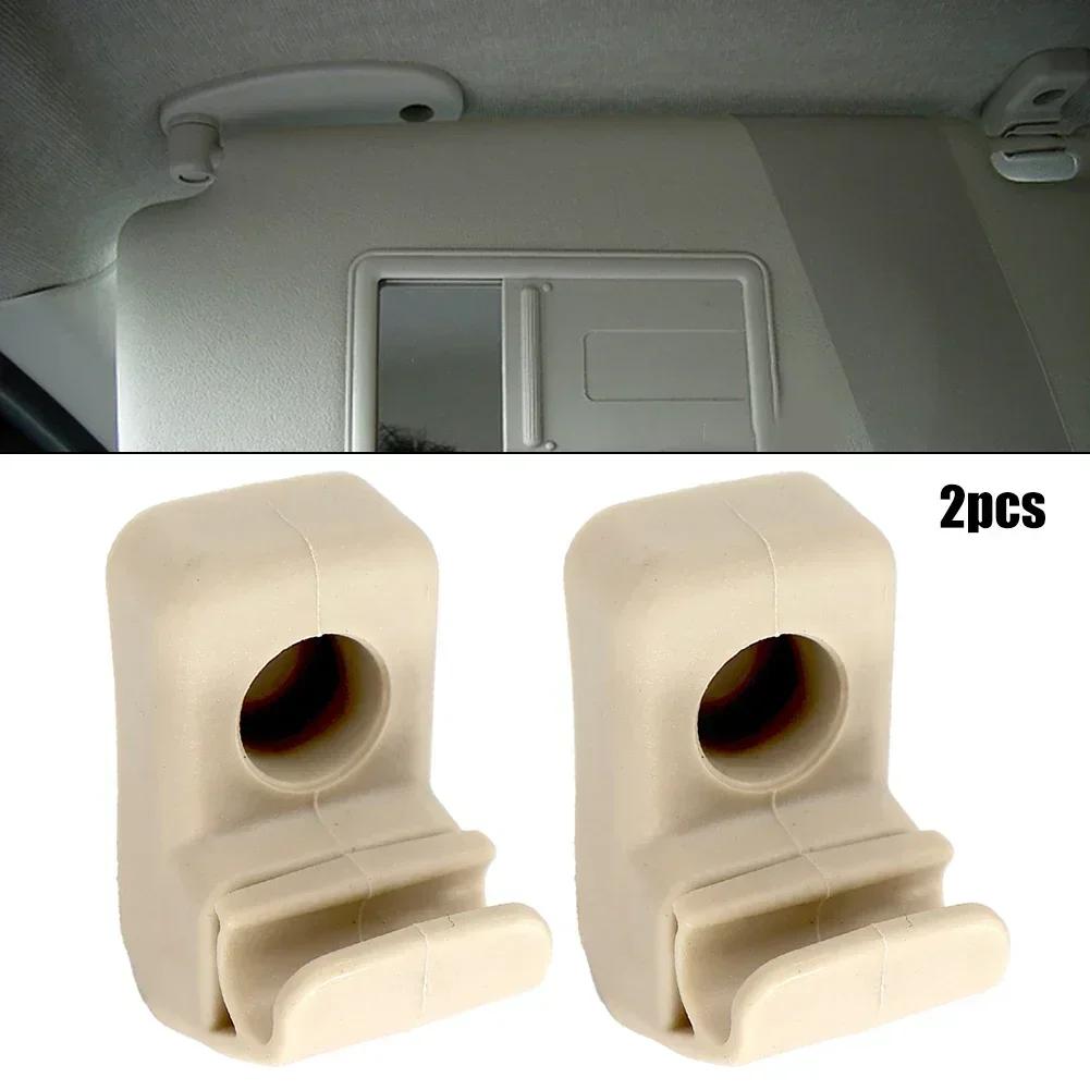 1 / 2 Stück Beige Auto Sonnenblendenclip Haken Halterung Aufhänger Ersatz Sonnenblendenhalterung 735411088 Für Fiat Grande Punto Usw