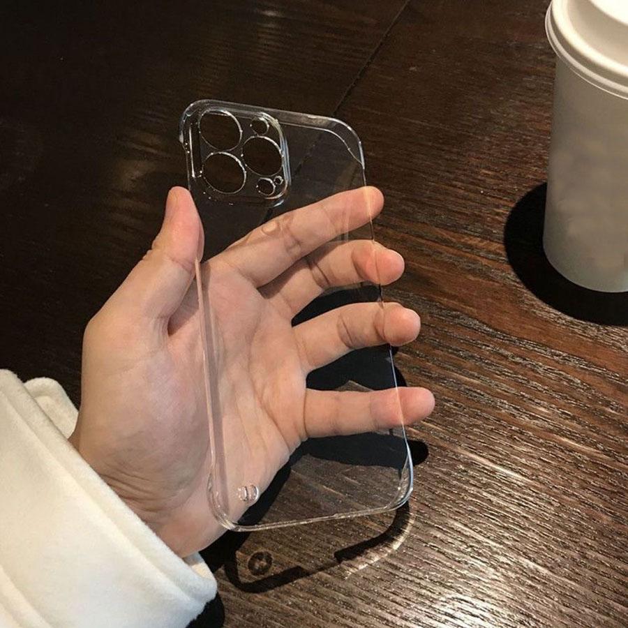 Clear Frameless Hard PC Case for iPhone 16 15 13 12 11 14 Pro MAX  Slim Shockproof Transparent Cover