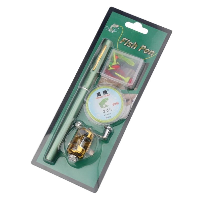 Compacts Mini Pocket Fishing Rod Telescopic Pen Shaped Fishing Rod Collapsible Fishing Rod for Salt/Freshwater Fishing