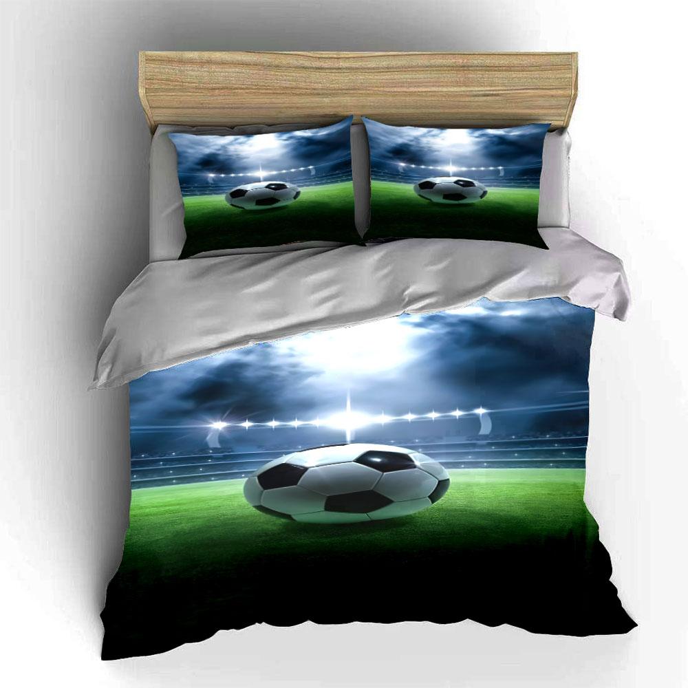 Soccer Ball, Stadium, Lights. Bedding Sets Duvet Cover Sets Duvet Covers Pillowcases(1 * Duvet Cover 2 * Pillowcases Without Duvet Insert)