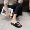 Slippers women's outer wear 2025 new summer fashion versatile thick-bottomed sandals women's large size 414243 one-word skirt