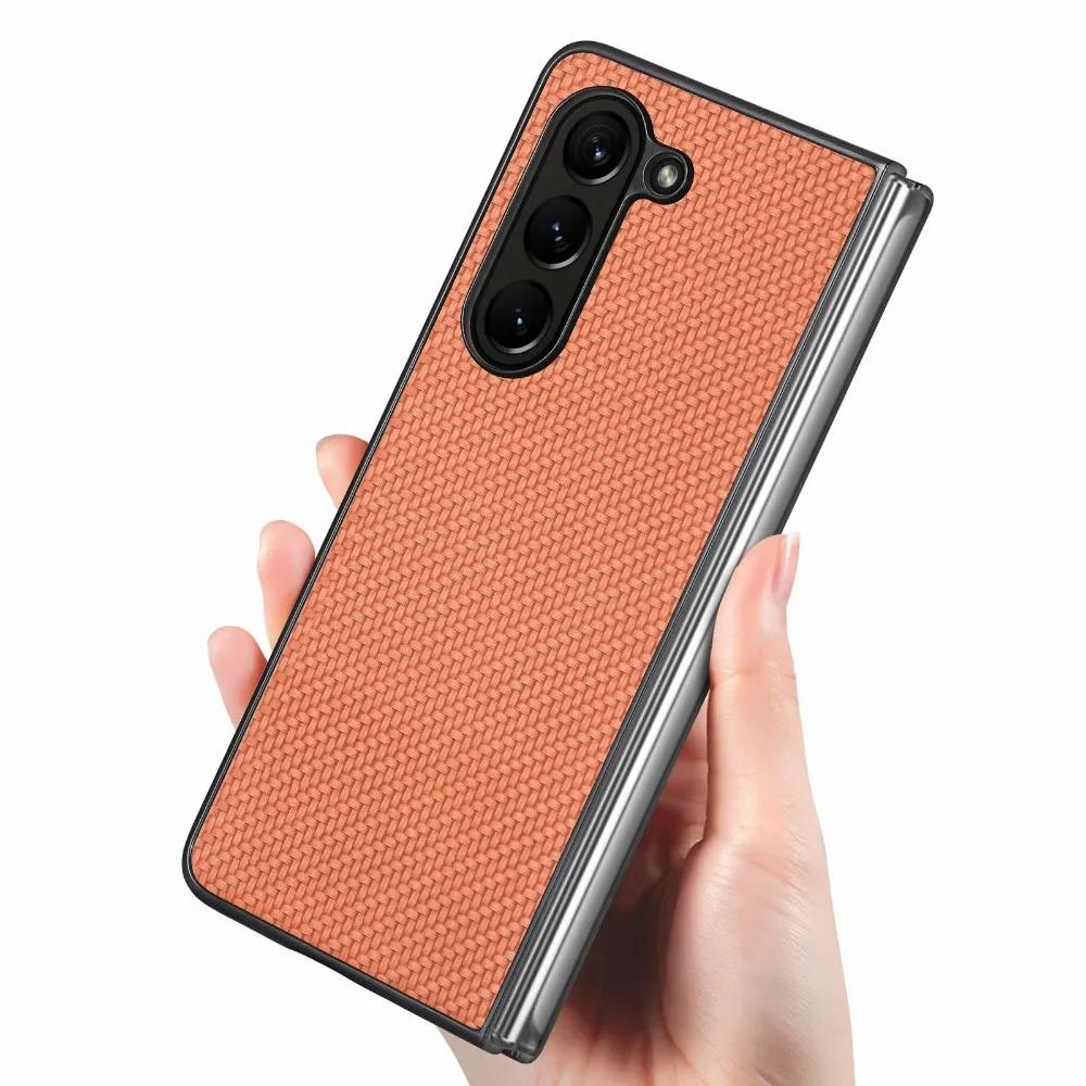 Flip Case for Samsung Galaxy Z Fold 6 5 4 3 2 Fold6 Fold5 Fold4 Fold3 Fold2 5G Ultra Slim Durable Hard PC Shell PU Leather Cover