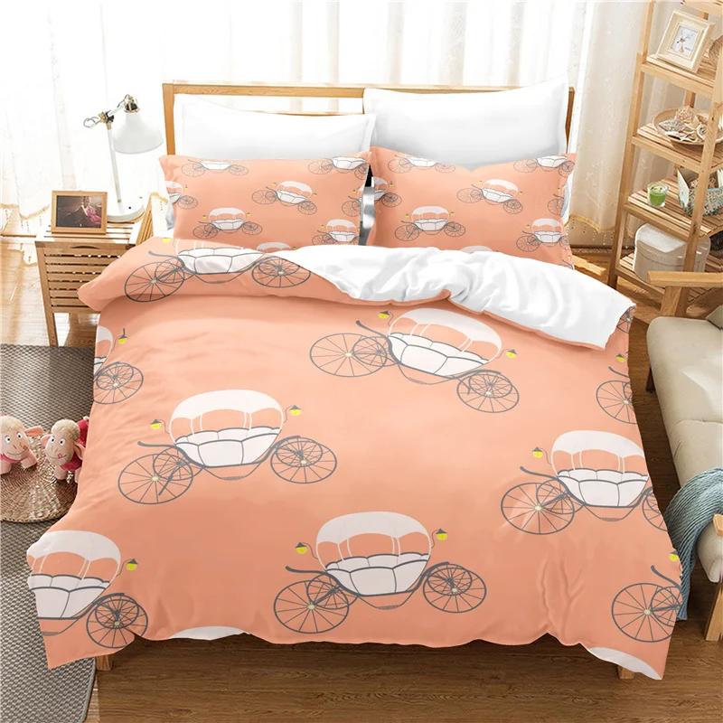 Comforter 3D Cartoon Bedding Sets For Kids And Adults For Boysblue Home Textile Cute Animal Kittens Size 140X210Cm