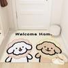 Cute Puppy Welcome Mats Dog Lover Doormats Hello Home Design Pet Theme Entrance Mats for Animal Lovers