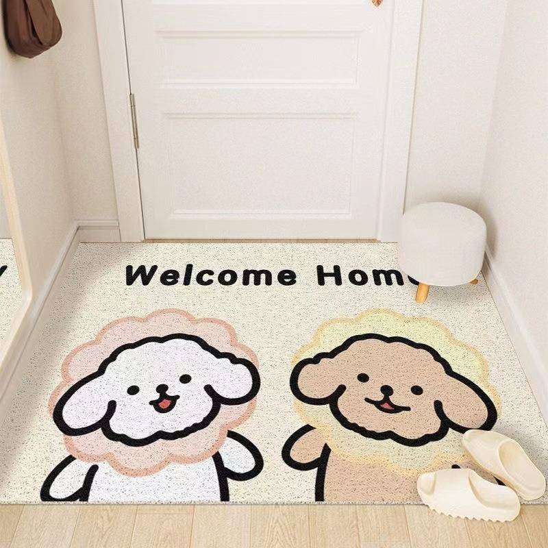 Cute Puppy Welcome Mats Dog Lover Doormats Hello Home Design Pet Theme Entrance Mats for Animal Lovers