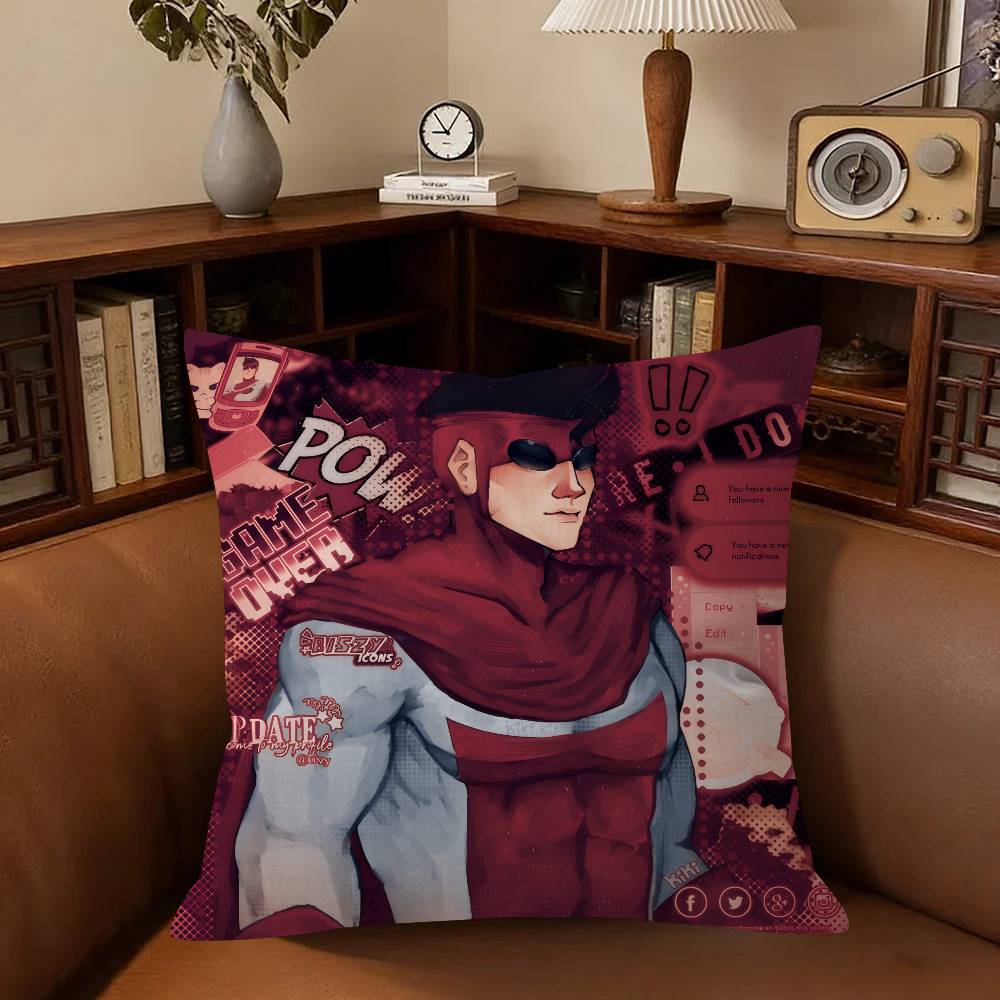 Anime IInvincible OOmni Man Cushion Pillow Cushion Cover Pillowcase Living Room Sofa Home Decor Customized