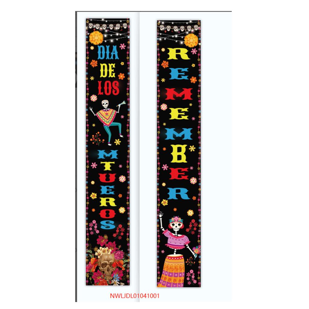 Mexikanischer Tag der Toten Spruchpaar Festivalatmosphäre Szenenarrangement Party Party Türbanner