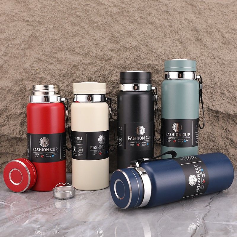 High-Looking, Large-Capacity Thermos Cup for Men and Women, Car-Mounted Tea Cup, 2026 Latest Model, 316 Stainless Steel Water Cup, 800ml