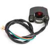 Motorcycle 7 8inch Handlebar Mount LED Headlight On Off Switch with Red Button
