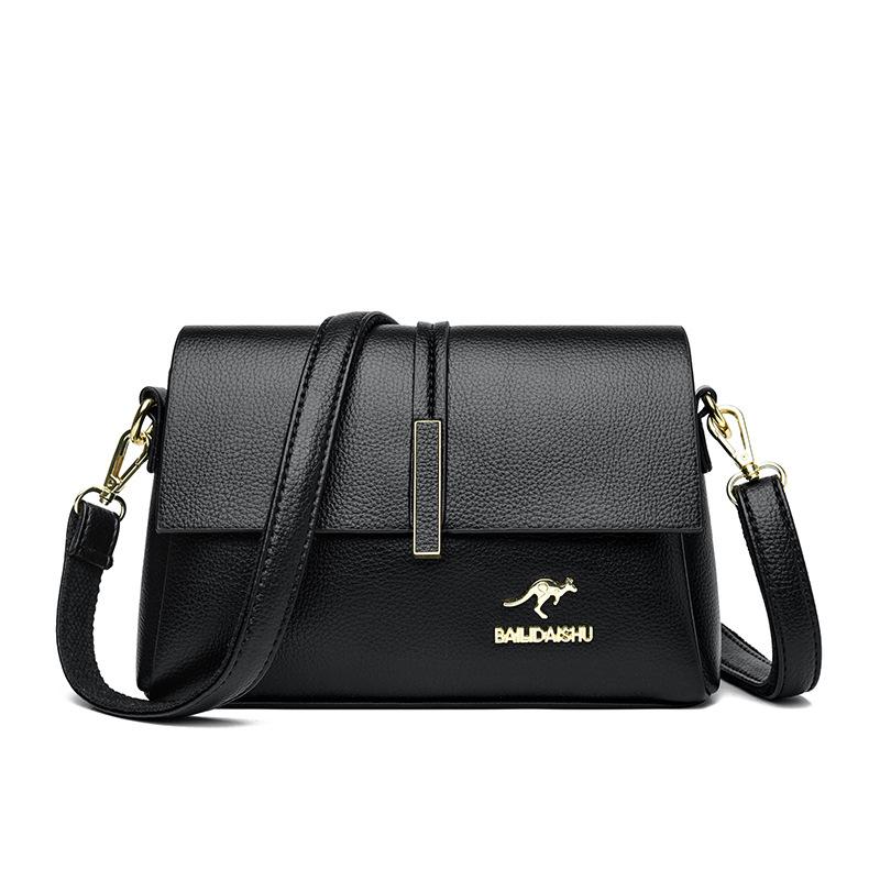 

Маленькая квадратная сумка из коровьей кожи, модная сумка через плечо с золотой пряжкой, чехол для сумки с защитой от кражи, сумка с тремя карманами