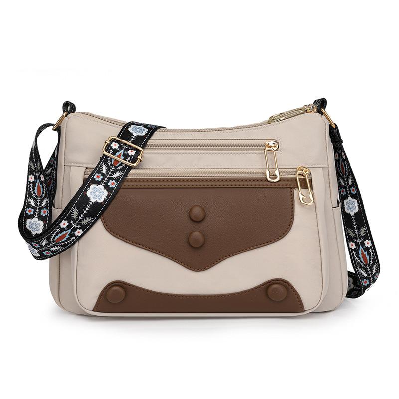 

Женская сумка-мессенджер, сумка через плечо для женщин среднего возраста, многокарманная сумка для мам бежевый