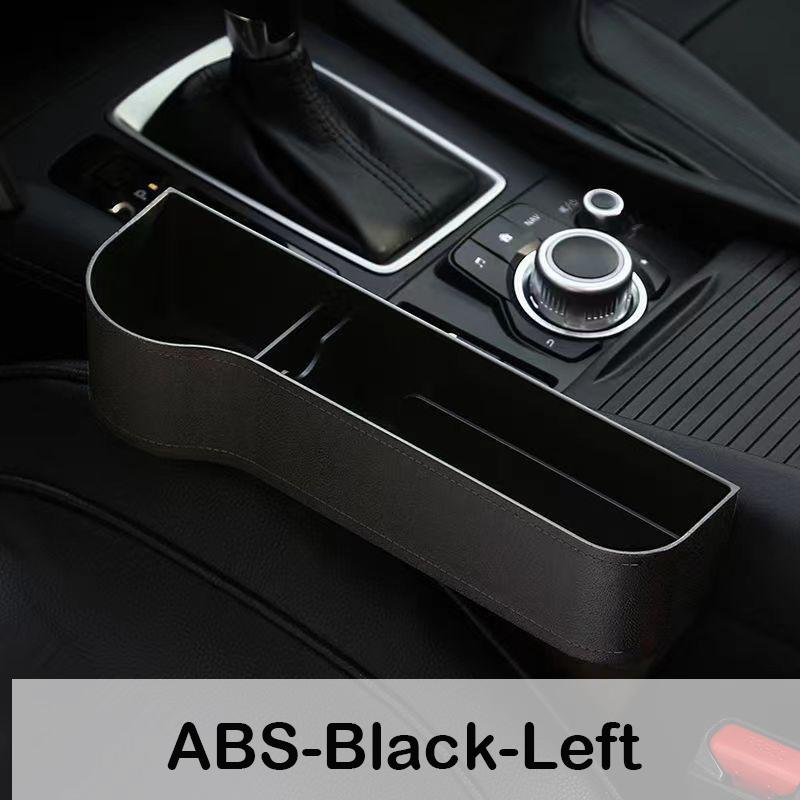 

Ящик для хранения щелей в автомобильном сиденье, карманный органайзер с прорезью для сиденья, универсальный органайзер для автомобильного сиденья, держатель для карточек, телефонов, ключей ABS-Black-Left