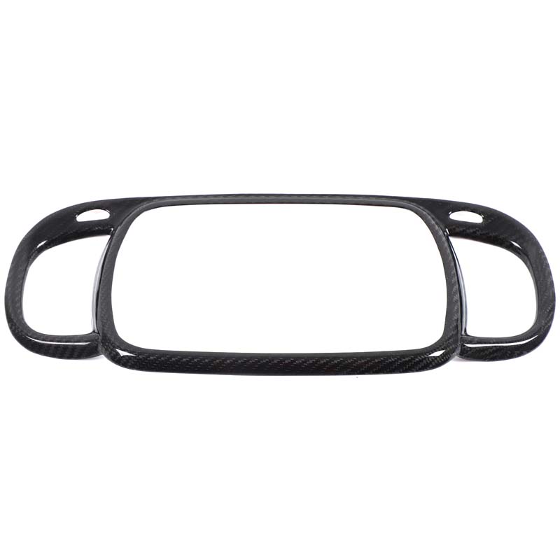 Real Carbon Fiber Car Dashboard Navigation Screen Frame Cover Center Air Condition Outlet Frame Trim Fit for Fiat 500 2016-2025 Real carbon fiber