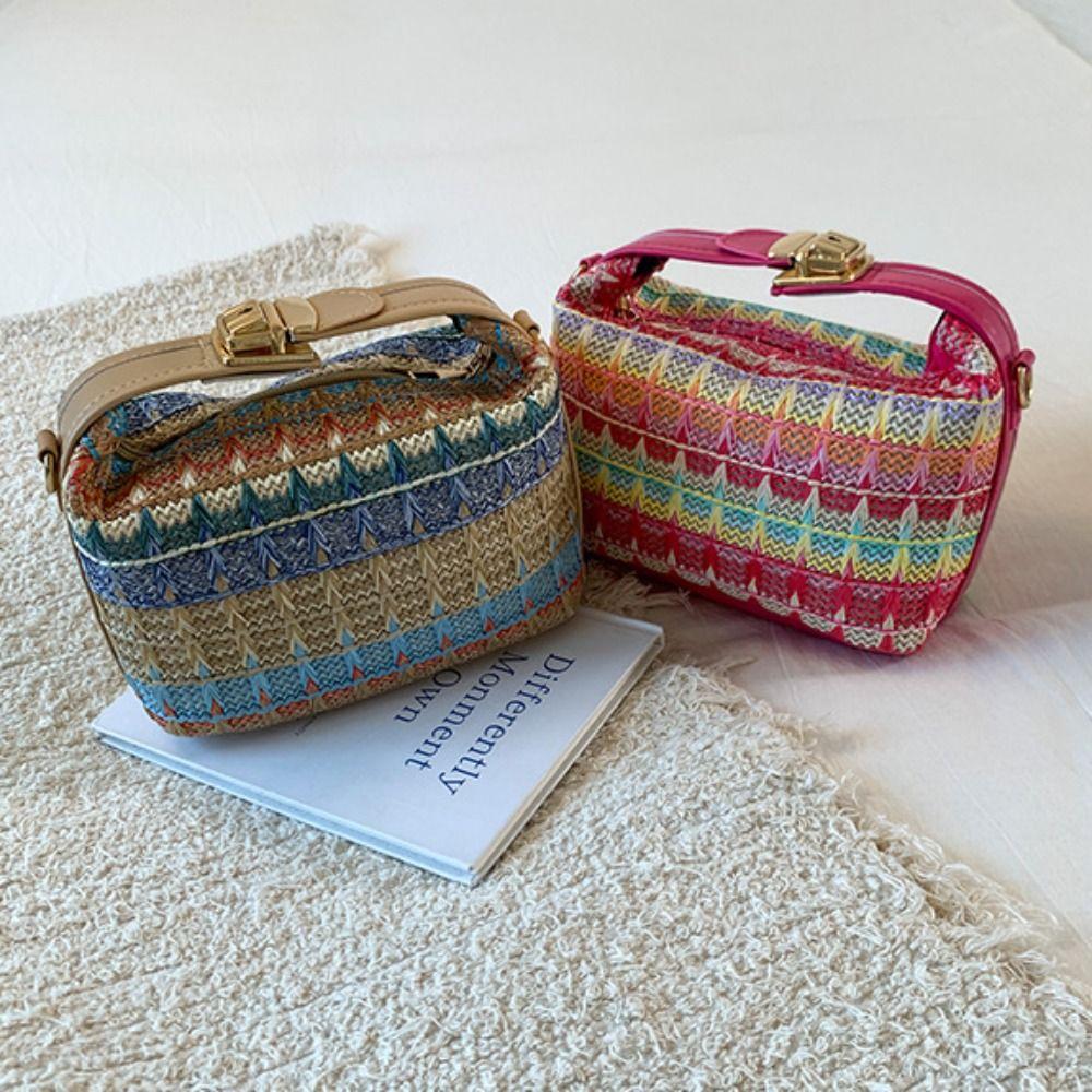 Leisure Weave Handbag Trendy Women Shoulder Bag Summer Straw Crossbody Bag Women