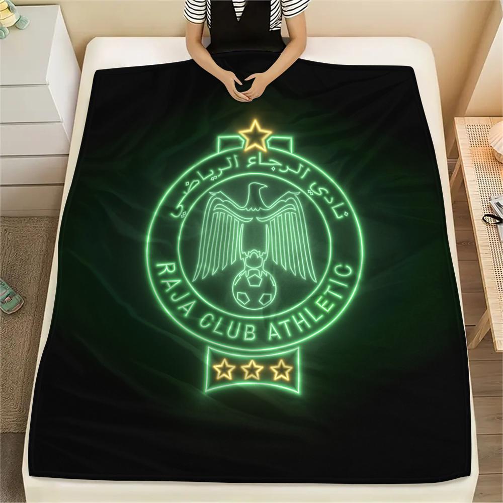 Raja Club Athletic,pattern Flannel Blanket, High quality Comfortable for All Seasons, Home Decor, Warmth and Comfort, Perfect for Gifts.