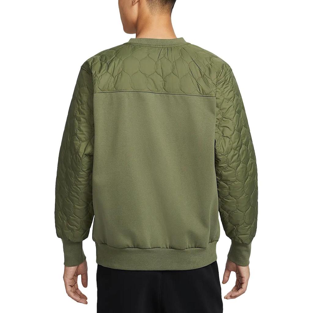 Nike Dri FIT Standard Issue Fleece Lined Patchwork Quick Dry Basketball Crew Neck Drop Shoulder Sports Sweatshirt Men's FN2668-222
