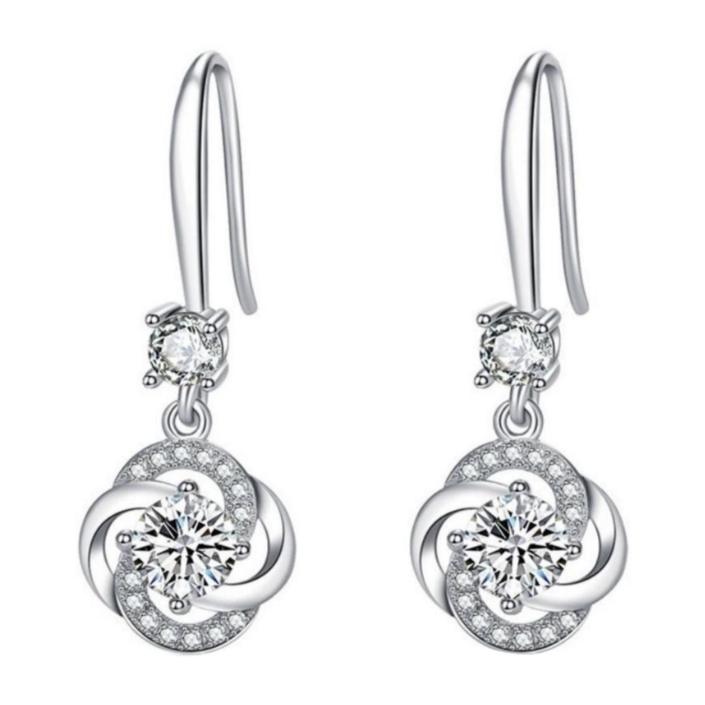 Yun Miao Elegant Intertwined Circle Women's Earrings - Popular European & American Style