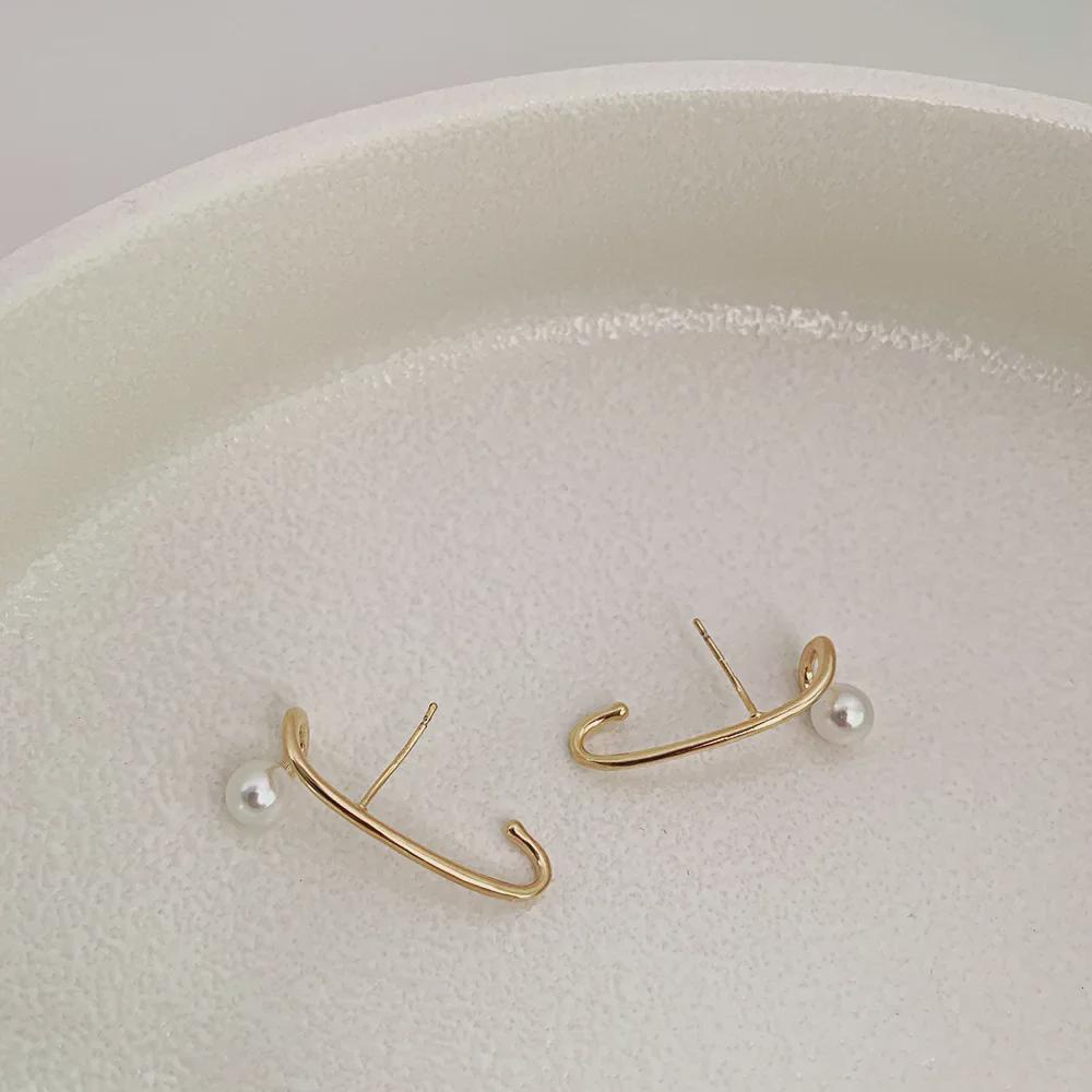 Retro Minimalistische Perlen Ohrhänger für Damen - Koreanischer Promi-Stil