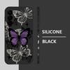 Soft TPU Lanyard Case For Samsung Galaxy S26 S24 S25 Ultra S23 S24 FE A17 A56 A55 A36 A15 A16 A25 5G Purple Butterfly Back Cover