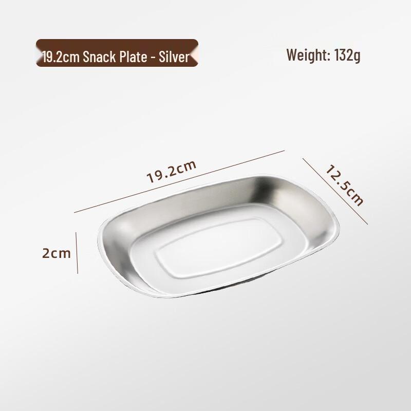 

ZISIZ Small Deep Silver Serving Plates (Set of 4)
