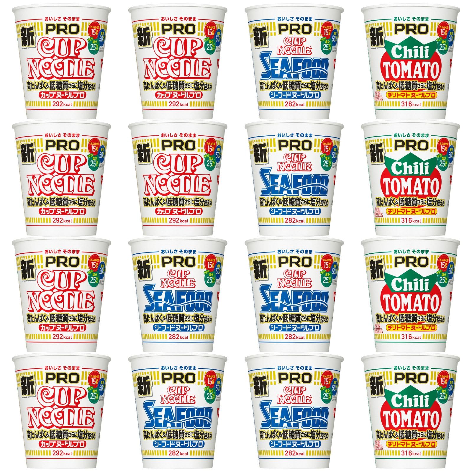 

Nissin Cup Noodles PRO Ассортимент штук Высокопротеиновые Низкоуглеводные Cup Noodles Ассортиментная коробка 3 вида (16 всего) &