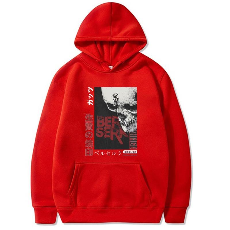 Japanese Animation Berserk Men Hoodies Boys Harajuku Girls Pullover Fancy Music Gift Casual Loose Comfortable Sweatshirt