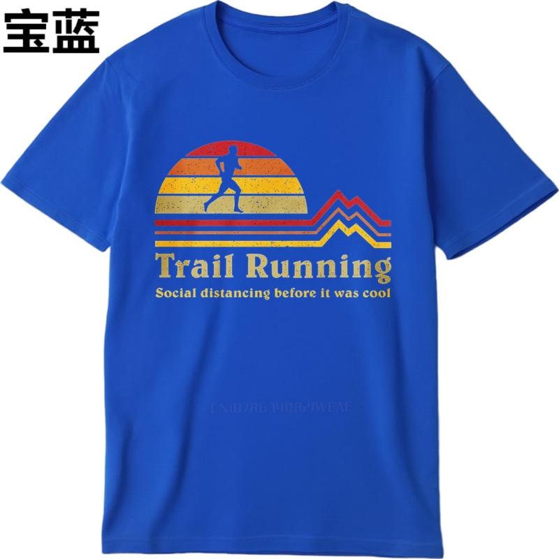 Plus Size Summer Boys Tshirt Trail Running Sunset Runner Mountains Short Sleeve Street Wear Crew Neck Teeshirt