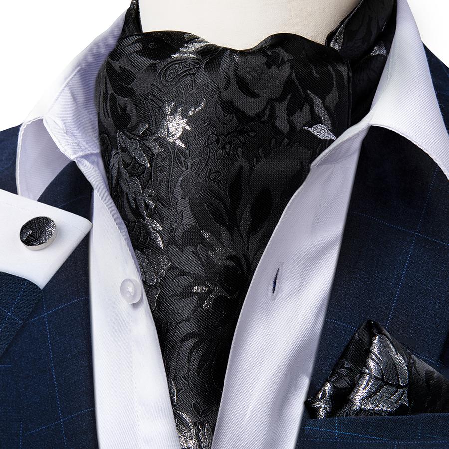 Corbata de moda masculina con anillo Ascot Corbata casual para hombre Negro  Ascot Paisley Corbata Hanky Cufflink Set Dibangu comprar a buen precio —  entrega gratuita, reseñas reales con fotos — Joom