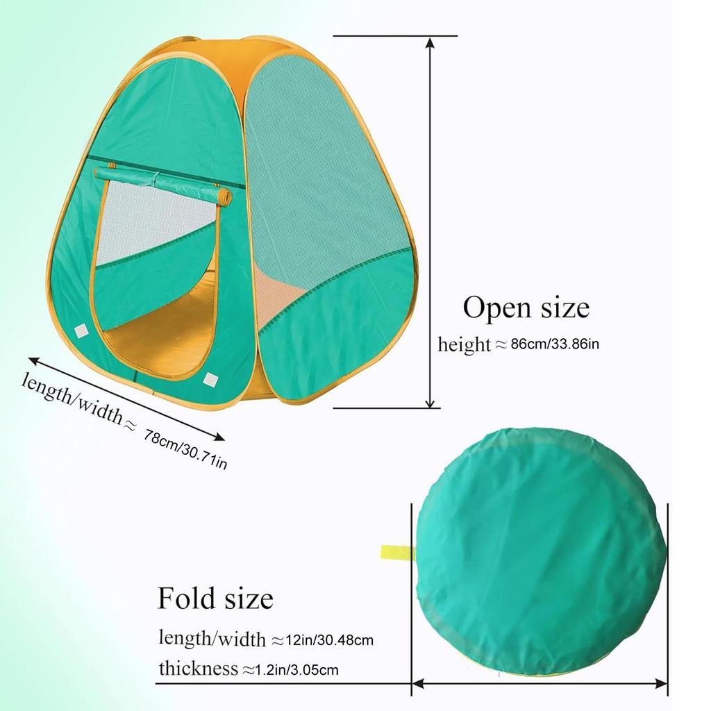Kids Play Tent Pop-up Indoor Outdoor Play Tent Mesh Sensory Corner Folding  for Garden Beach Bedroom Playroom Backyard Camping