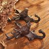 Set of 2 Sturdy Cast Iron Antler Hooks for Coats Towels Decorative Entryway Hangers Home Accessory Daily Casual Use