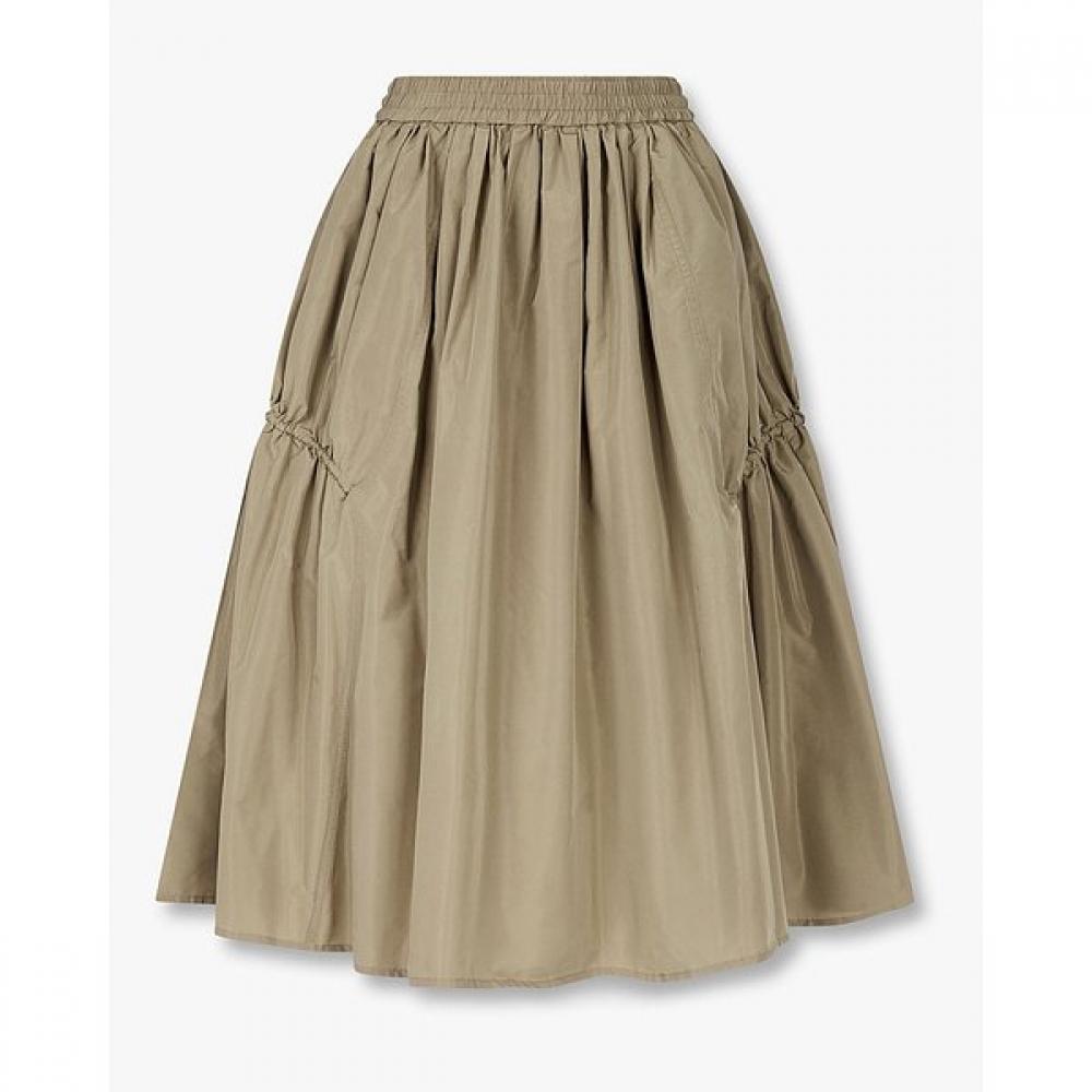 Vov Side Shirring Flare Skirt 7115335702 beige/XS