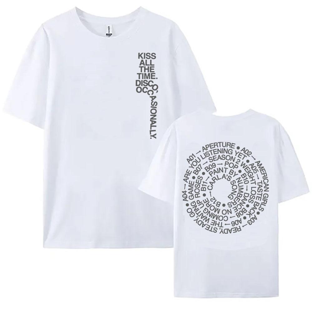 

TRACKLIST KISS ALL THE TIME DISCO OCCASIONALLY Tees Harrystyles Singer Design Tshirt Loose Unisex Streetwear Female Clothing S