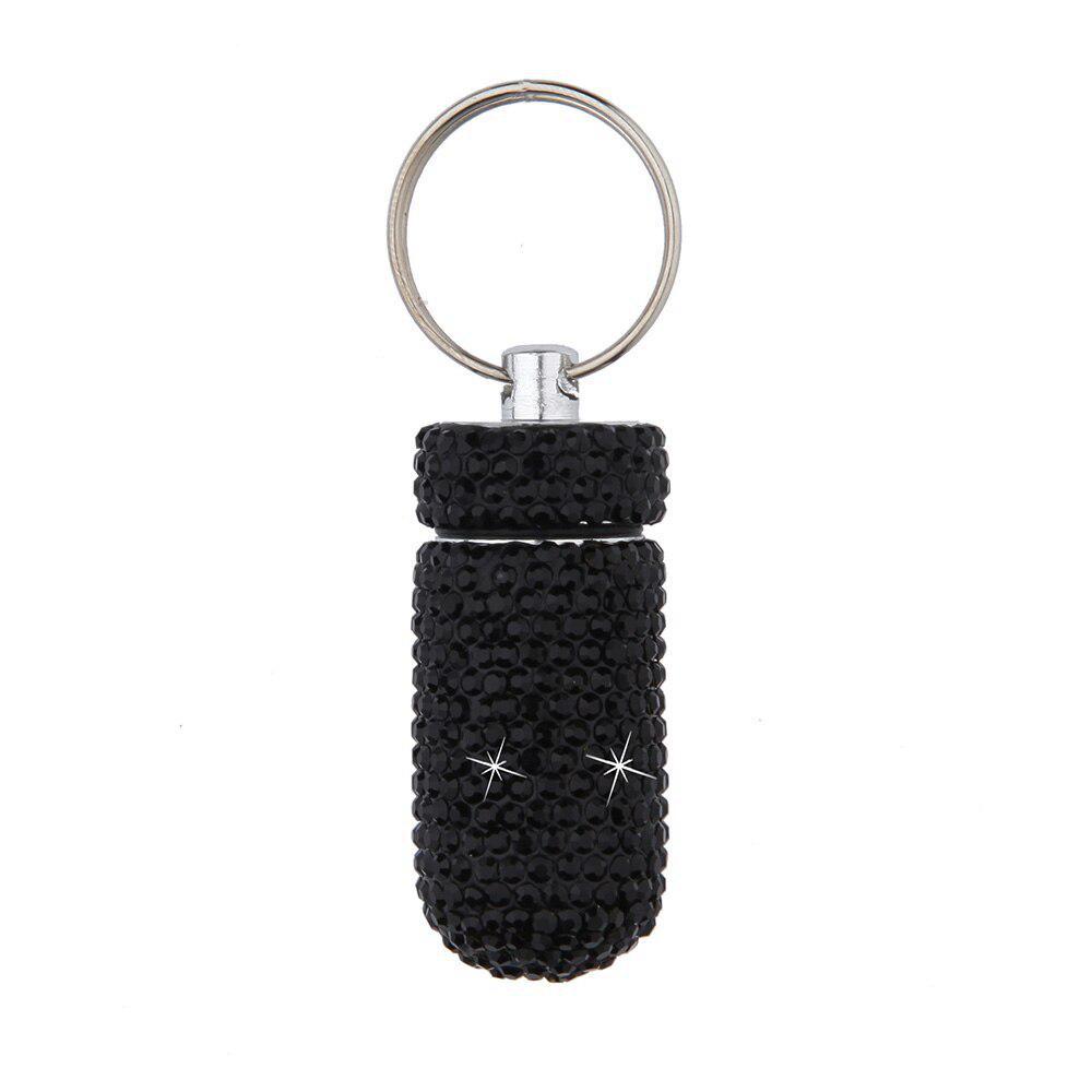 1Pc Diamond Car Storage Box Bottle Bling Organizer Hanging Pill Box for Auto Interior Key Ring Accessories