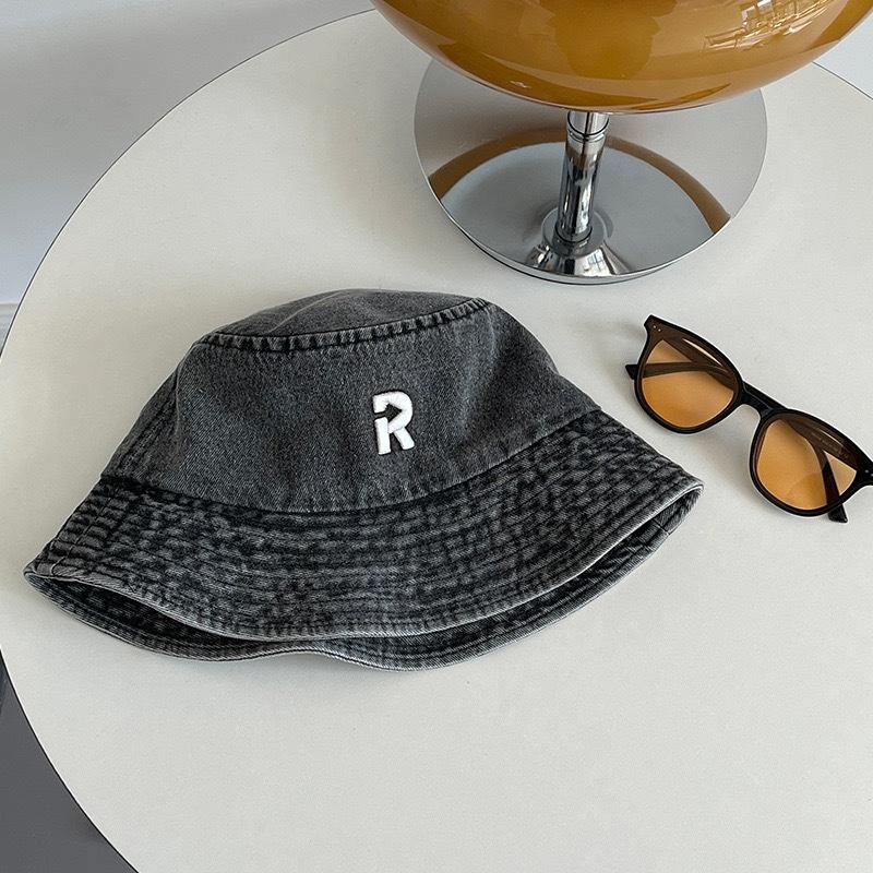 

Модная тенденция вышивка шляпа-ведро для отдыха на природе солнцезащитная шляпа для раковины женская джинсовая шляпа-ведро M（56-58cm） чёрный