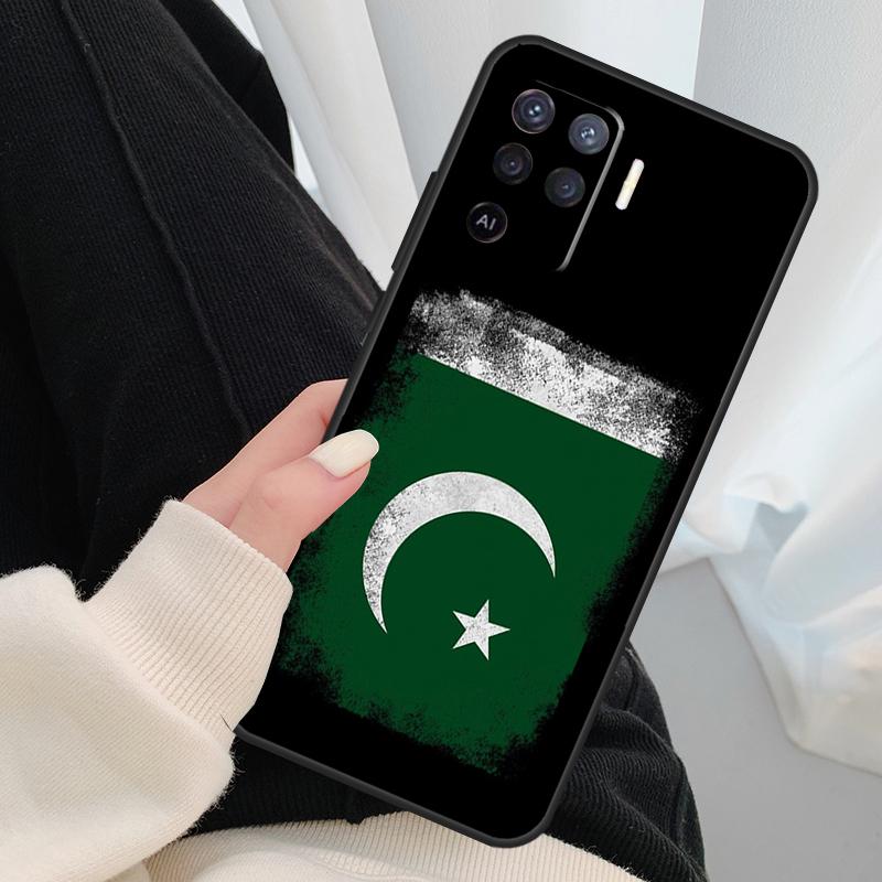 Pakistan Flag Banner Case For Oppo A54 A74 A94 A18 A57 A17 A77 A38 A58 A78 A98 A80 A60 A40 A96 A76 A16 A15 A5 Pro