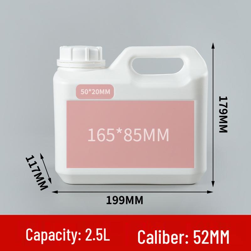 2,5 Liter säure- und alkalibeständiger quadratischer PE-Behälter - Verdickter Kunststoff-Motoröl- und Abfallflüssigkeitseimer mit Griff