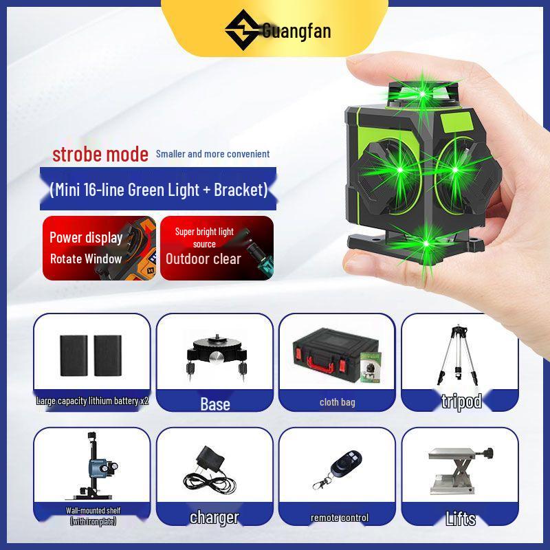 Mini High Precision Laser Level with 12 Red Light Lines and Automatic Wall Alignment