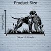 2D Flat Metal Wall Art - Hunting Dog with Pheasant Silhouette, Black Outdoor Decor for Living Room, Study, Farmhouse, Indoor Outdoor Use