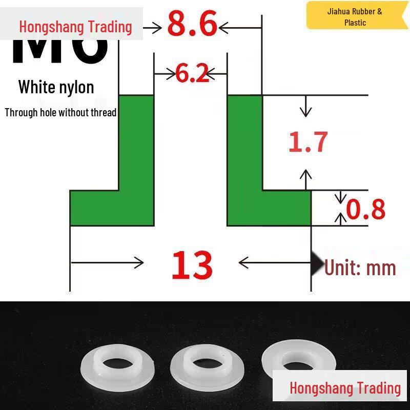 Step T-Shaped Nylon Insulating Bushing Washer, M3-M35 Thread Protection Spacer