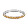 Citrine Eternity Band Ring- 925 Sterling Silver