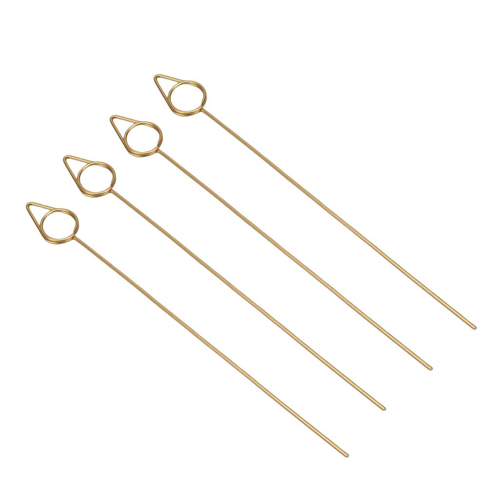 40 PCS Floral Card Holder Picks Gold Cone Shaped Gift Card Bouquet Holders for Photos Memo 150MM