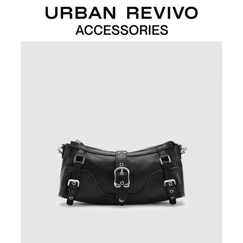 URBAN REVIVO Women s Simple Commuter Shoulder Bag One Size